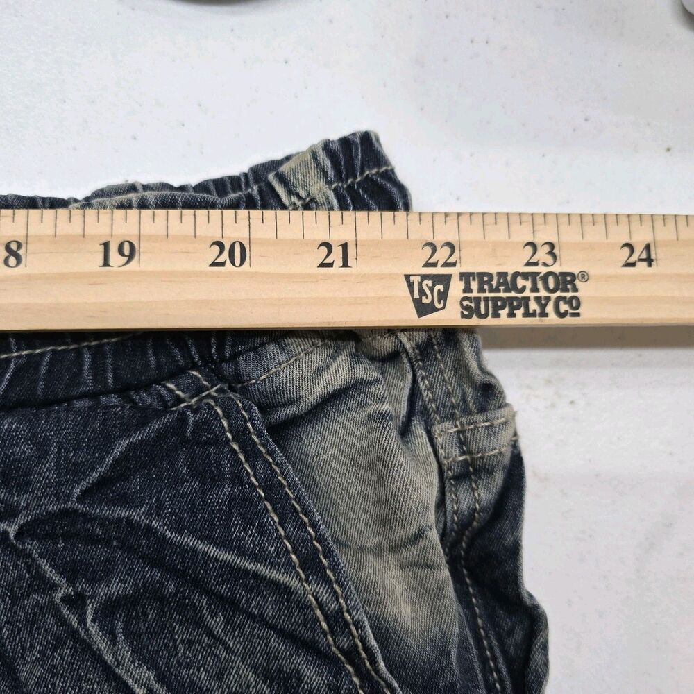 Blue Cult Denim Jeans Men 44x34 Punk Hip Hop Grunge Zipper Knee Drawstring Waist - Picture 10 of 12